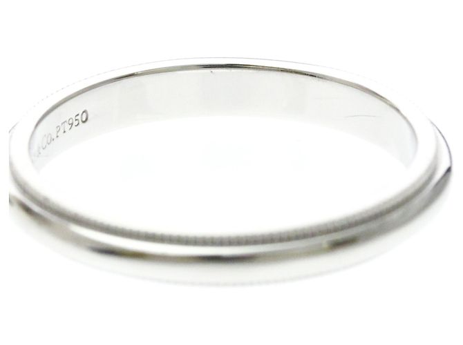 Autre Marque Tiffany Milgrain Band Ring aus Platin - Ansicht 8