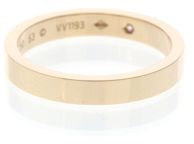 Anillo de bodas C de Cartier en oro rosa - vista 3