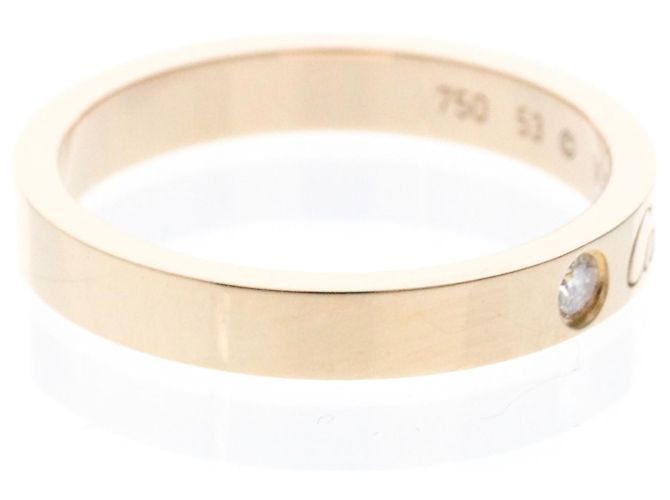 Anillo de bodas C de Cartier en oro rosa - vista 4