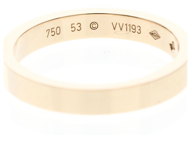 Anillo de bodas C de Cartier en oro rosa - vista 7