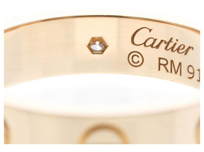 Anello Cartier Mini Love con Diamante in Oro Rosa - vista 8