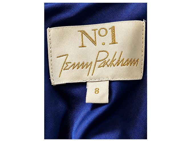 Tuta Jenny Packham in viscosa blu navy - vista 7