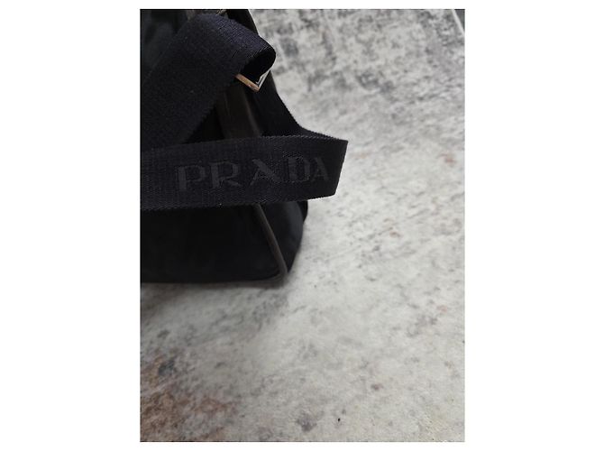Borsa a tracolla Prada Milano in nylon nero - vista 5
