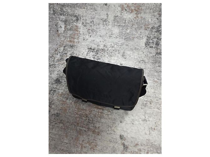 Borsa a tracolla Prada Milano in nylon nero - vista 7