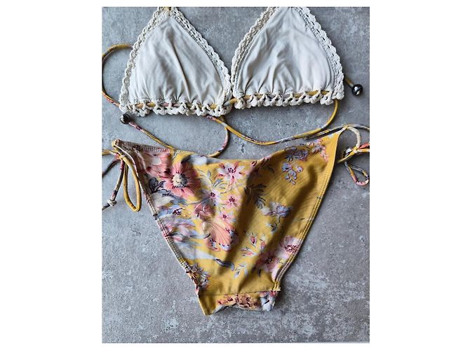 Zimmermann Bañador de dos piezas de ganchillo y estampado floral - vista 8