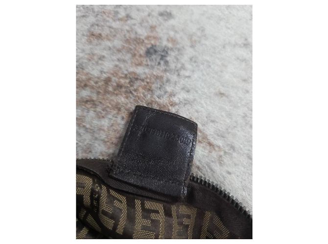 Borsa a mano Fendi Roll Bag in tela monogram - vista 12