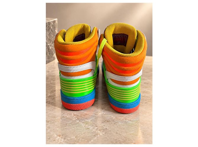 Gucci Basket Mehrfarbige Leder High-Top Sneaker - Ansicht 3