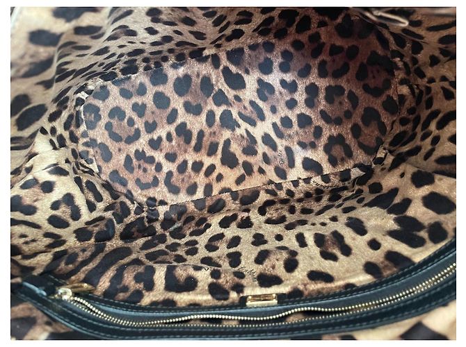 Dolce & Gabbana Miss Escape Shopper aus schwarzem Leder - Ansicht 10