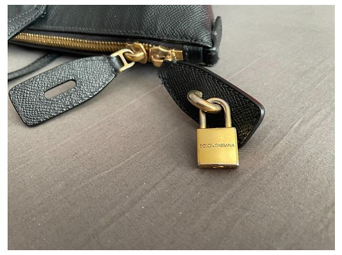 Dolce & Gabbana Miss Escape Shopper aus schwarzem Leder - Ansicht 13