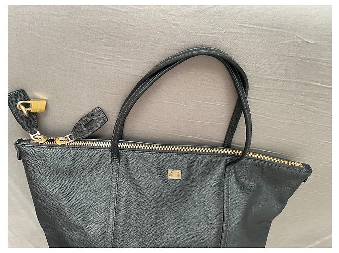 Dolce & Gabbana Miss Escape Shopper aus schwarzem Leder - Ansicht 2