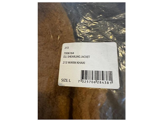Autre Marque GANT Men's Shearling Leather Jacket - Warm Khaki - view 13