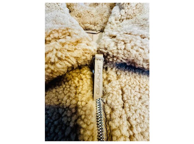 Autre Marque GANT Men's Shearling Leather Jacket - Warm Khaki - view 3