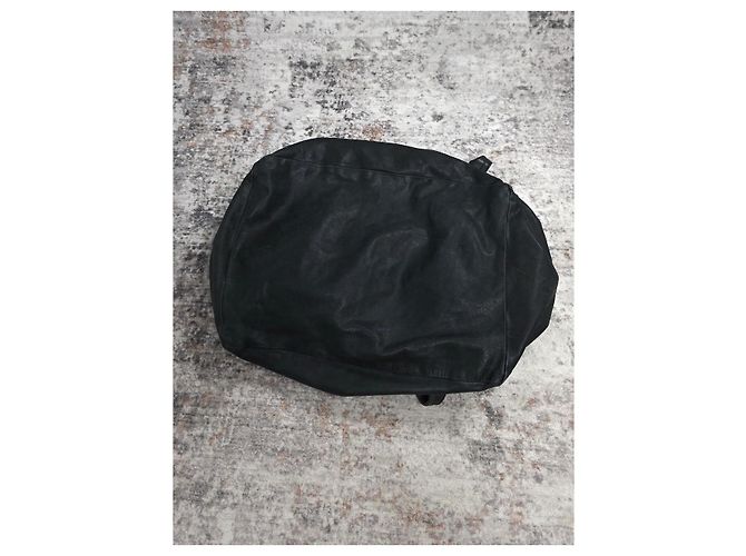 Ann Demeulemeester Black Leather Tote Duffle Bag - view 10