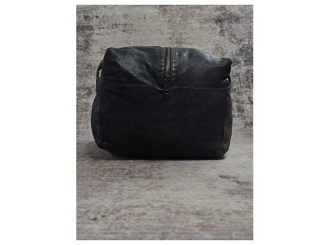 Ann Demeulemeester Black Leather Tote Duffle Bag - view 4