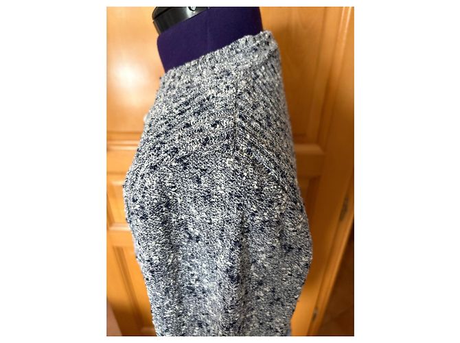 Courreges Courrèges Twin Set en maille bleu et blanc - vue 3