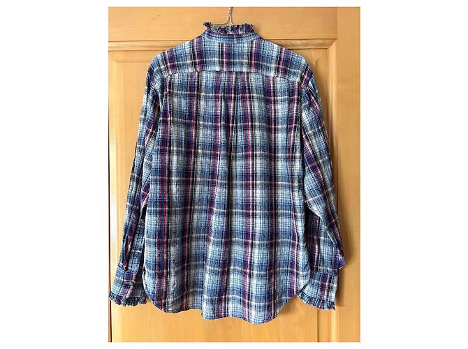 Isabel Marant Etoile ISABEL MARANT ÉTOILE Camicia a quadretti in cotone e lino blu - vista 2