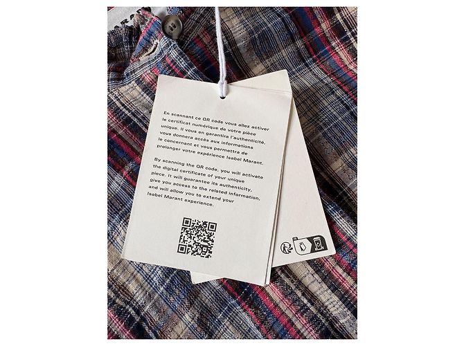 Isabel Marant Etoile ISABEL MARANT ÉTOILE Camicia a quadretti in cotone e lino blu - vista 5