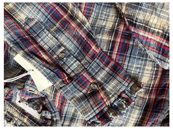 Isabel Marant Etoile ISABEL MARANT ÉTOILE Camicia a quadretti in cotone e lino blu - vista 9