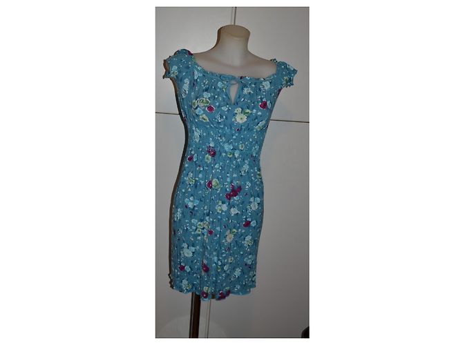 Liu.Jo Liu Jo Jeans Abito Mini Floreale Blu Cotone - vista 2