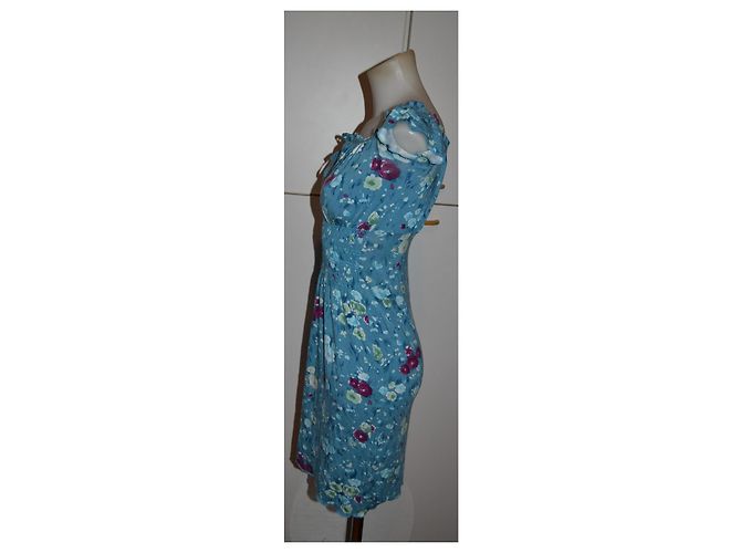 Liu.Jo Liu Jo Jeans Abito Mini Floreale Blu Cotone - vista 3