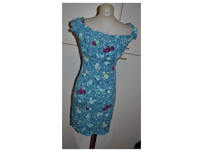 Liu.Jo Liu Jo Jeans Abito Mini Floreale Blu Cotone - vista 4
