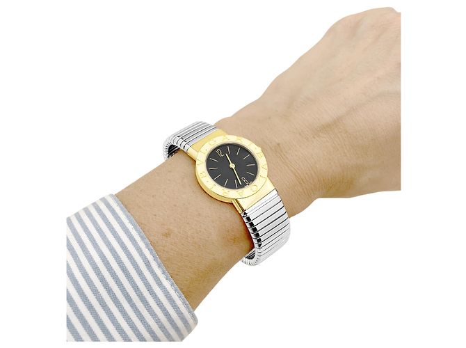 Relógio Bulgari, "Bulgari-Bulgari", modelo "BB 26", ouro e aço. - vista 6