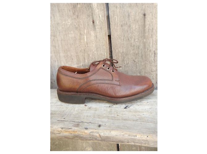 Scarpe Derby Paraboot in pelle marrone - vista 10