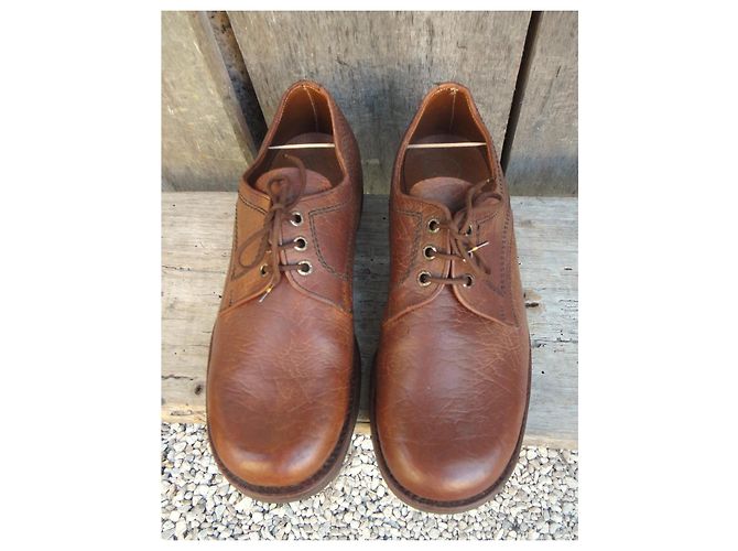 Scarpe Derby Paraboot in pelle marrone - vista 5