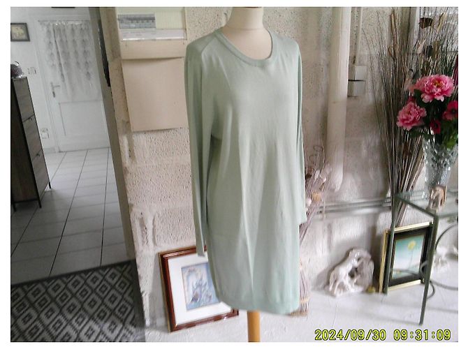 Autre Marque Vestido de malha Bristol verde pálido - vista 2