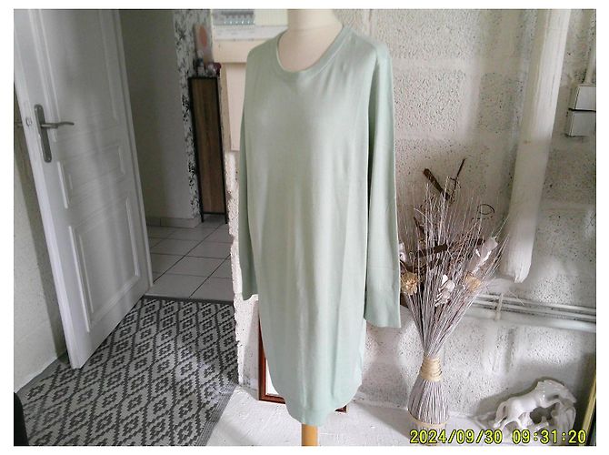 Autre Marque Vestido de malha Bristol verde pálido - vista 3