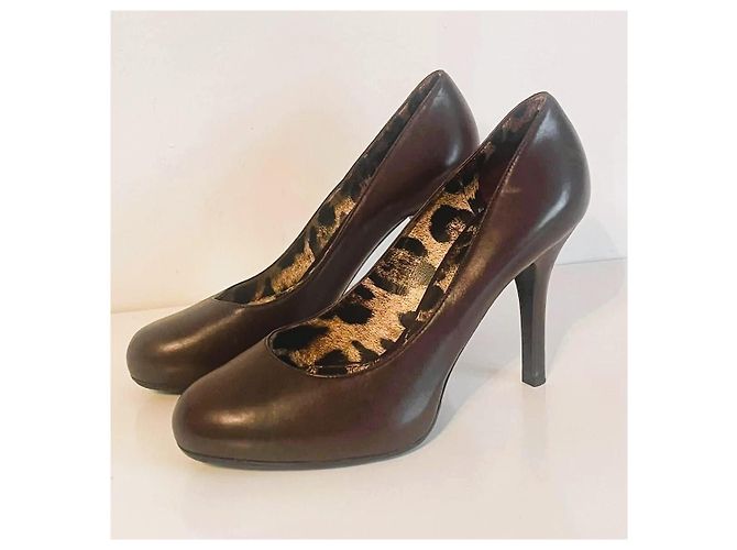 Dolce & Gabbana Braune Leder-Pumps mit Leopardenprint - Ansicht 12
