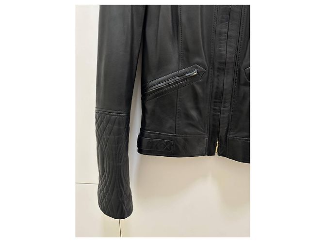 Gucci Black Quilted Leather Jacket  Sz 40 Pre-owned - view 3
