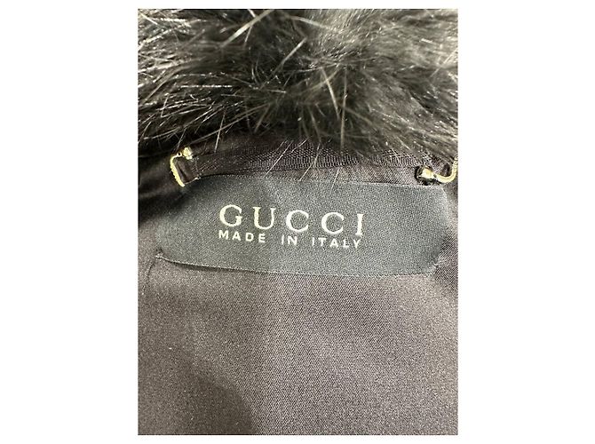 Gucci Black Quilted Leather Jacket  Sz 40 Pre-owned - view 4