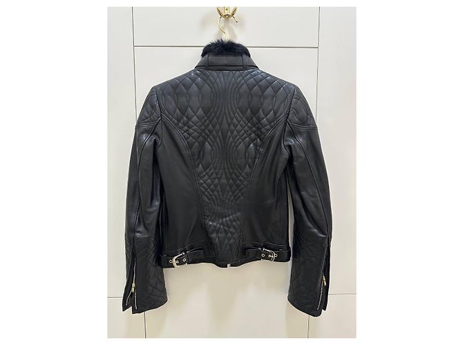 Gucci Black Quilted Leather Jacket  Sz 40 Pre-owned - view 5