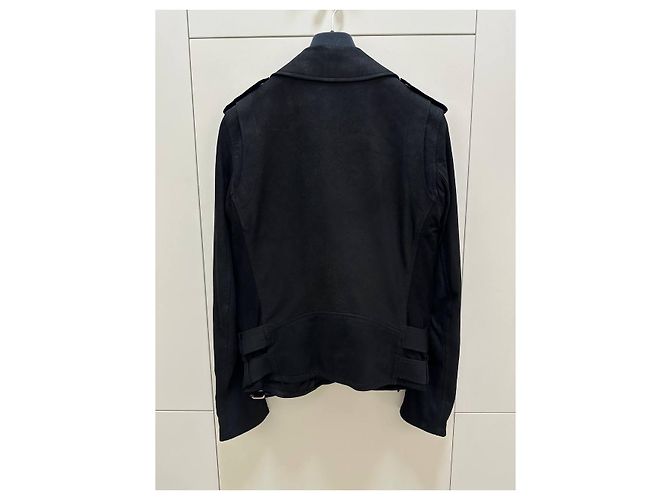 Autre Marque Balmain Paris Black Goatskin Leather Biker Jacket Sz.38 Pre-owned - view 2
