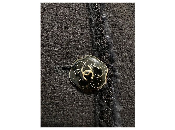 Chanel 2013 Cruise Versailles Black Tweed Jacket CC Buttons Size 40 Pre-owned - view 8