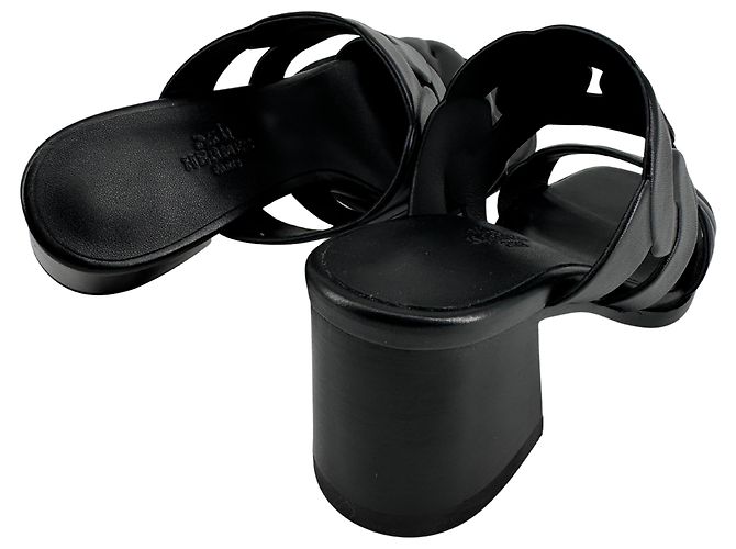 Hermès — Sandali Gaby 60, Nappa Nero, T.35 - vista 10