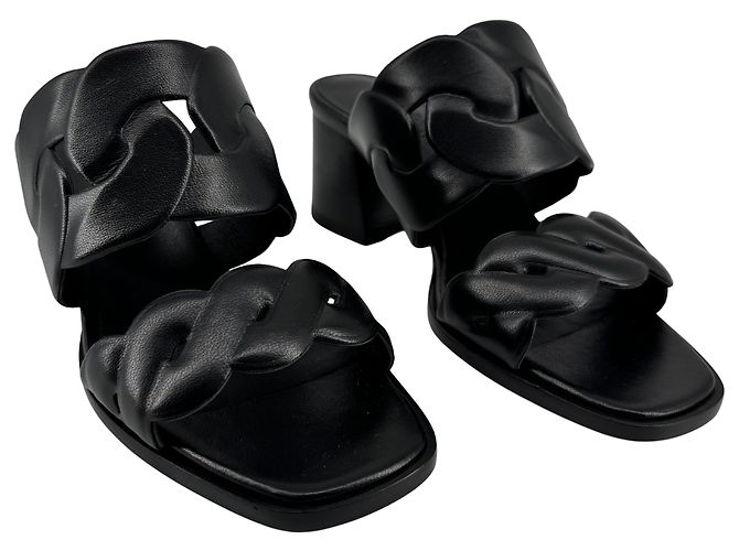 Hermès — Sandali Gaby 60, Nappa Nero, T.35 - vista 6
