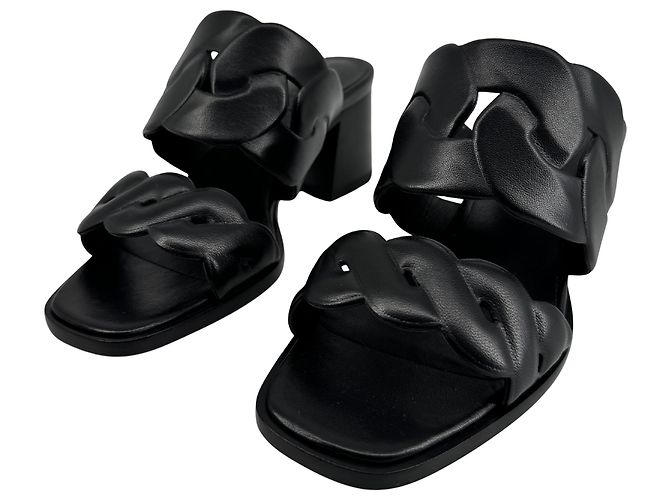 Hermès — Sandali Gaby 60, Nappa Nero, T.35 - vista 7