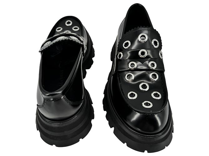 Alexander McQueen — Mocasines de Piel Negra, T.38 - vista 12