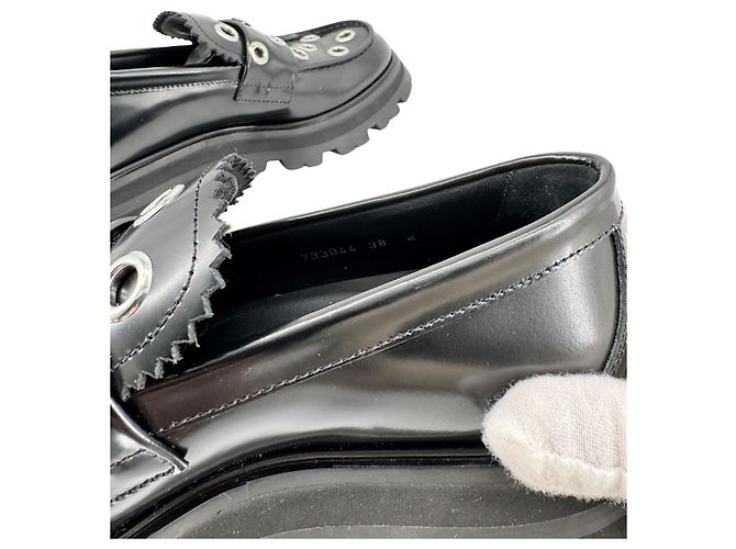 Alexander McQueen — Mocasines de Piel Negra, T.38 - vista 13
