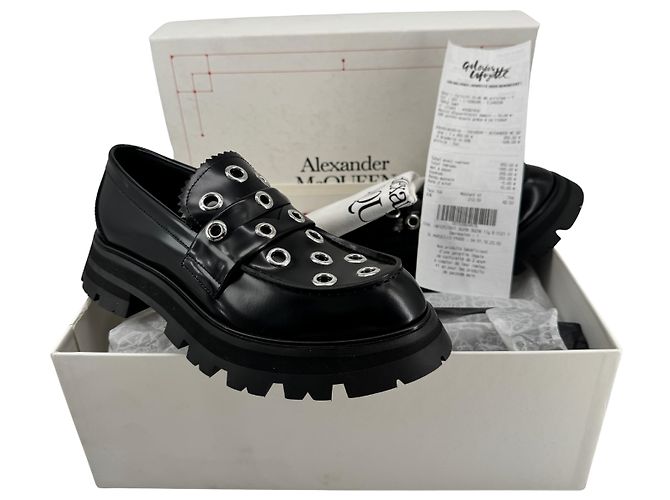 Alexander McQueen — Mocasines de Piel Negra, T.38 - vista 2