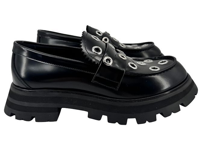 Alexander McQueen — Mocasines de Piel Negra, T.38 - vista 3