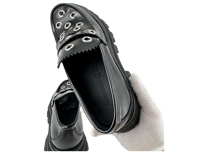 Alexander McQueen — Mocasines de Piel Negra, T.38 - vista 9