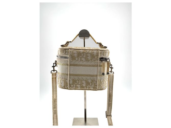 Dior Vanity — Toile Tissée Bianca e Dorata - vista 2