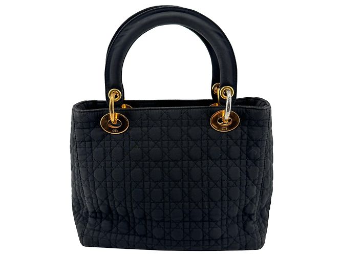 Dior Lady Dior — Nailon Cannage Azul Marino, Galliano circa 2000 - vista 2