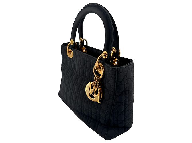 Dior Lady Dior — Nailon Cannage Azul Marino, Galliano circa 2000 - vista 3