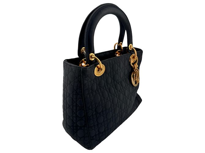 Dior Lady Dior — Nailon Cannage Azul Marino, Galliano circa 2000 - vista 4