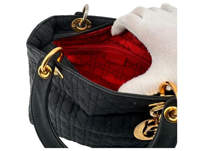 Dior Lady Dior — Nailon Cannage Azul Marino, Galliano circa 2000 - vista 7
