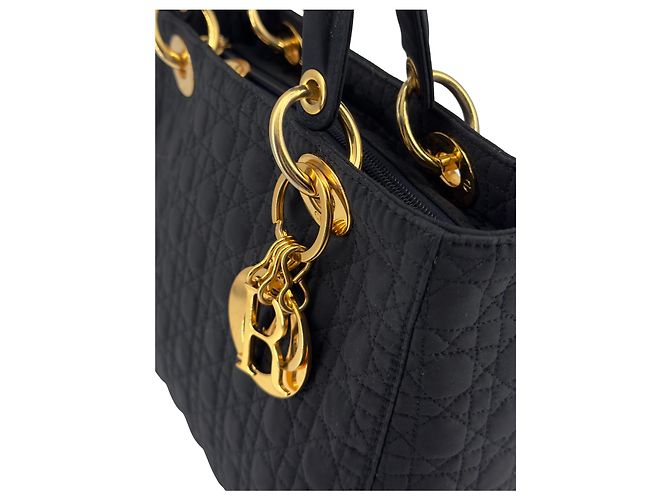 Dior Lady Dior — Nailon Cannage Azul Marino, Galliano circa 2000 - vista 8